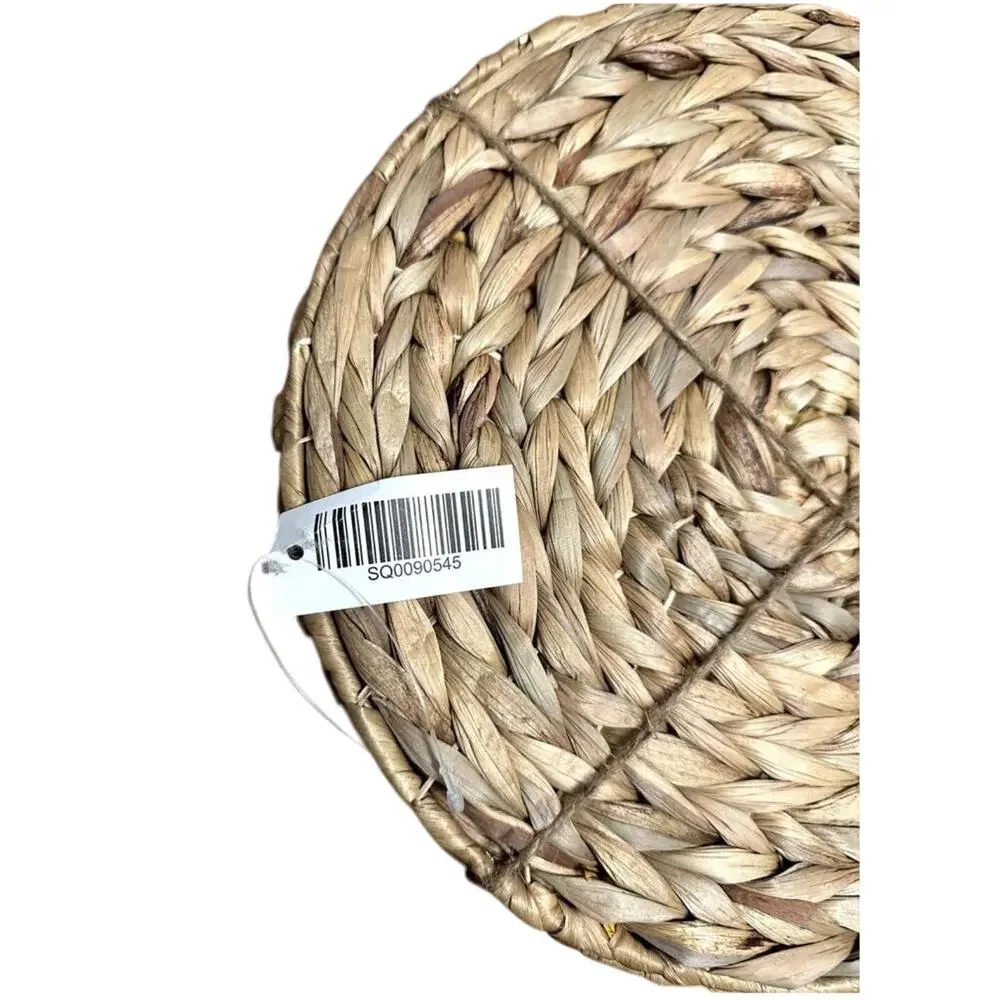 Natural Handmade Set of 2 Placemats Braided Woven Hand Wash Round Beige/Tan 11